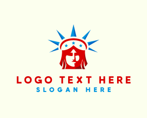 Patriotic Statue Of Liberty USA logo