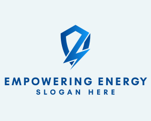 Lightning Shield Energy logo design