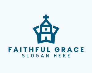 Star Church Crucifix logo design