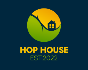 House Landscape Field  logo design