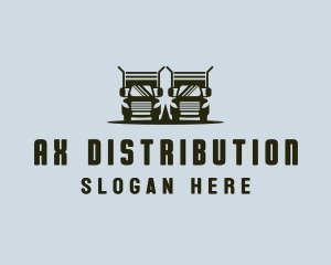 Trailer Truck Delivery logo design