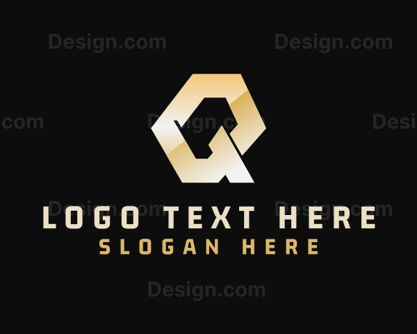 Golden Industrial Construction Logo