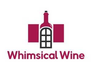 Wine Bottle Window logo design