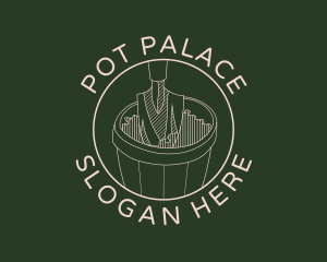 Shovel Gardening Pot logo