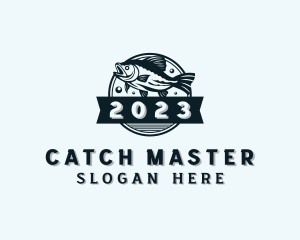 Salmon Fish Fishing  logo design