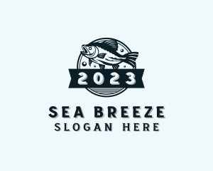 Salmon Fish Fishing  logo design