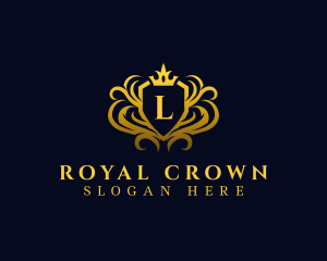 Sophisticated Crown Shield Royalty logo design