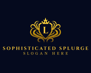 Sophisticated Crown Shield Royalty logo design