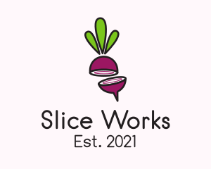 Sliced Onion Plant logo design