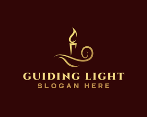 Candle Light Lamp logo design