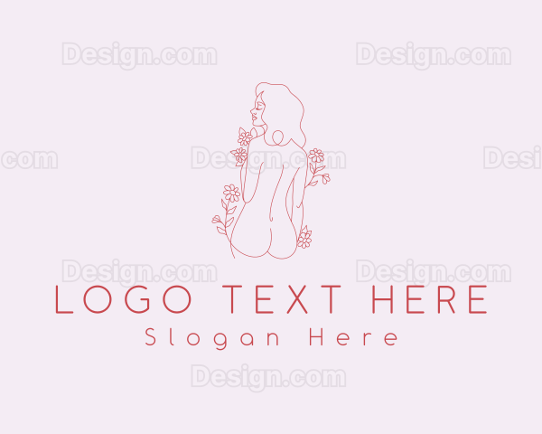 Floral Garden Woman Body Logo