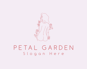 Floral Garden Woman Body logo design