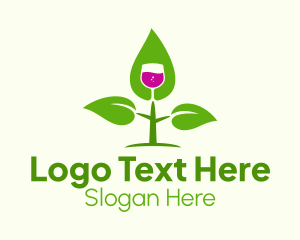 Natural Wine Plant Logo