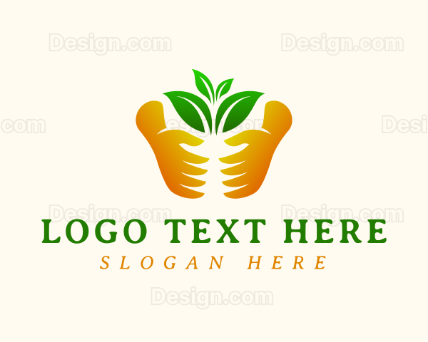 Hand Gloves Plant Logo