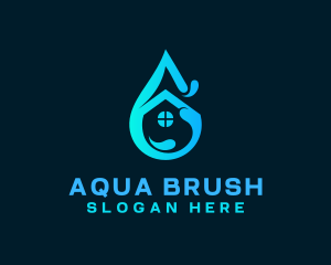 Water House Splash  logo design