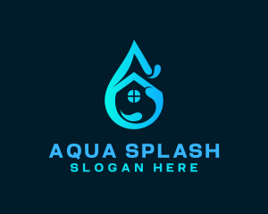 Water House Splash  logo design
