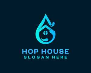 Water House Splash  logo design