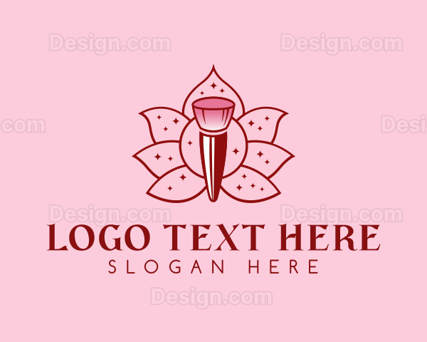 Lotus Flower Brush Logo