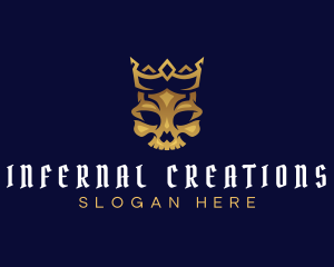 Royal Skull Crown logo design