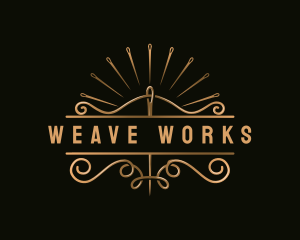 Elegant Sewing Needle logo design