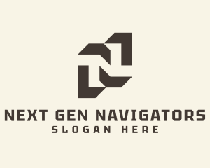Geometric Business Letter N logo