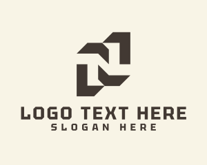 Geometric Business Letter N logo