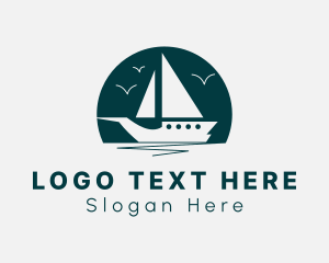 Sea Sailing Boat logo