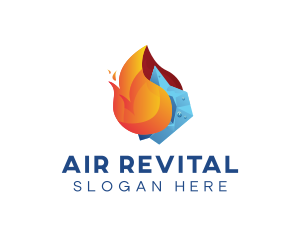 Hot Cold Air Conditioning logo design