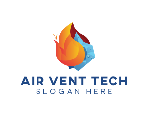 Hot Cold Air Conditioning logo design