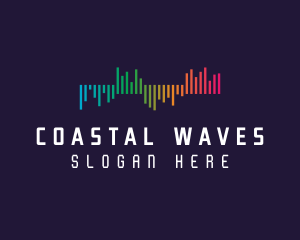 Gradient Sound Waves logo design