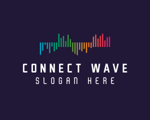 Gradient Sound Waves logo design