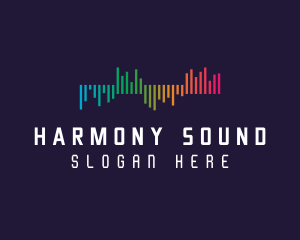 Gradient Sound Waves logo design