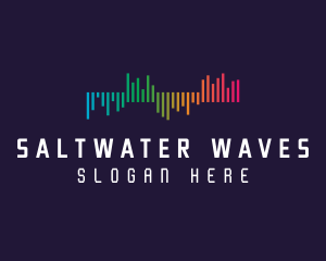 Gradient Sound Waves logo design