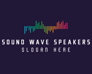 Gradient Sound Waves logo design