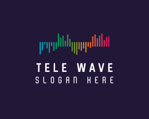 Gradient Sound Waves logo design