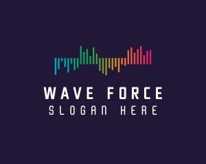 Gradient Sound Waves logo design