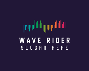 Gradient Sound Waves logo design