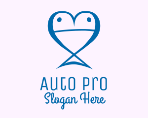 Blue Fish Heart  logo