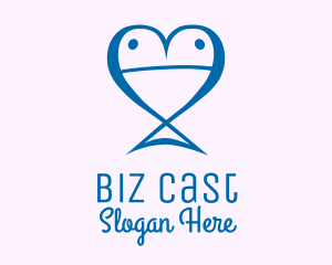 Blue Fish Heart  logo