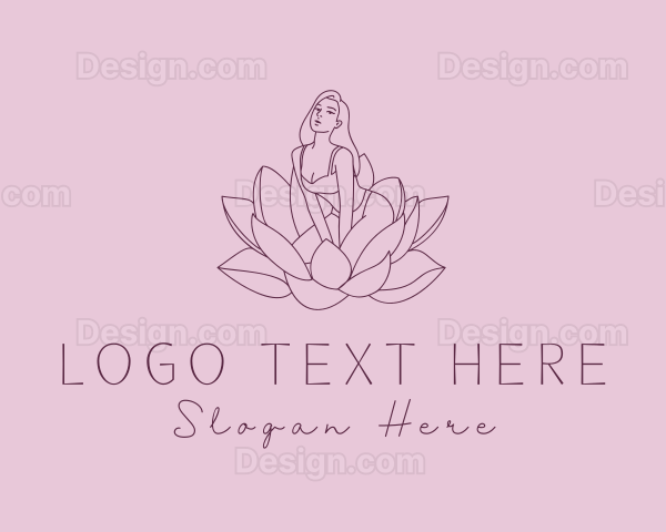 Lotus Flower Sexy Lady Logo