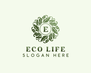 Organic Herbal Leaves logo design