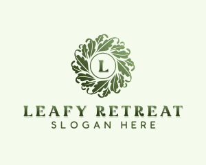 Organic Herbal Leaves logo design