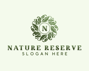 Organic Herbal Leaves logo design