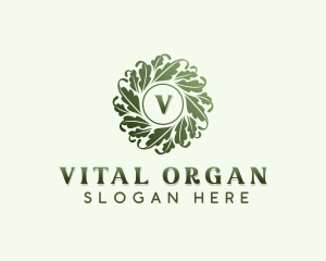 Organic Herbal Leaves logo design