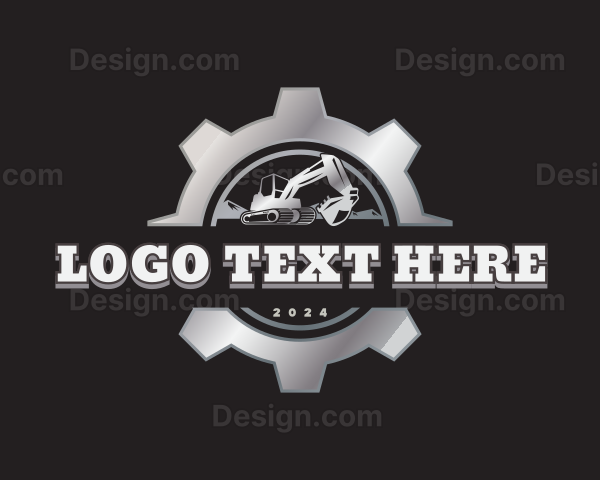 Excavator Construction Equipment Logo