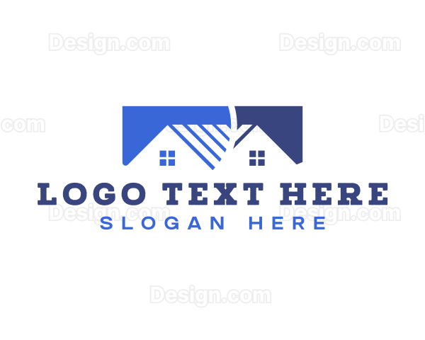 House Roofing Construction Logo