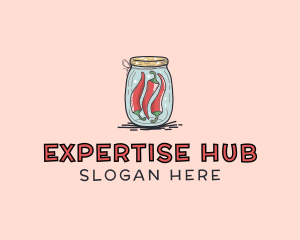 Chili Peppers Jar  logo design