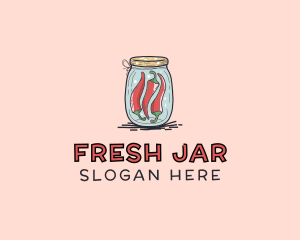 Chili Peppers Jar  logo design