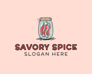 Chili Peppers Jar  logo design