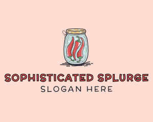 Chili Peppers Jar  logo design